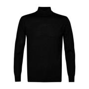 Zwarte Mock Neck Coltrui Profuomo , Black , Heren