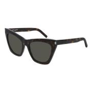 Stijlvolle Cat-Eye Zonnebril Saint Laurent , Brown , Unisex