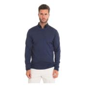 Stone Washed Slim Fit Pullover Fay , Blue , Heren