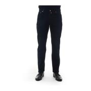 Slim-Fit 5 Zakken Denim Jeans Kiton , Black , Heren