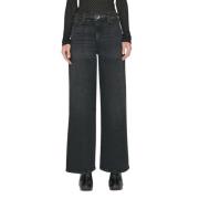 Wide Trousers Frame , Black , Dames