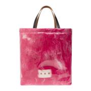 Shopper tas met logo Marni , Pink , Dames