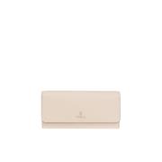 Leren portemonnee met logo Furla , Beige , Dames