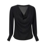 Zwarte Damesblouse Liu Jo , Black , Dames