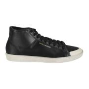 Luxe Zijden Sneakers voor Heren Saint Laurent , Black , Heren