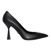 Zwarte Leren Kira Pumps - 7 cm Hak Sergio Levantesi , Black , Dames