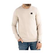 Pique Crew Pullover Butcher of Blue , Beige , Heren