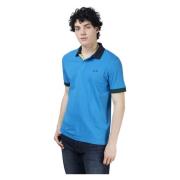 Turquoise Polo Shirt - Klassieke Kraag, Korte Mouw Sun68 , Blue , Here...