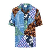 Korte mouwen overhemd met Hawaïaanse print Marcelo Burlon , Blue , Her...