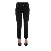Zwarte Slouchy Slims Fit Jeans Costume National , Black , Dames