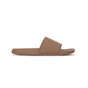 Isla Slides - Camel Monogram Anine Bing , Brown , Dames