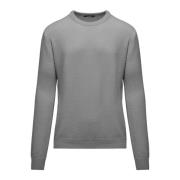 Basis Wolmix Ronde Hals Pullover BomBoogie , Gray , Heren