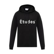 Hoodie met bloemenmotief Études , Black , Heren