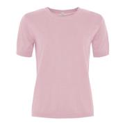 O-neck korte mouw gender Skovhuus , Pink , Dames