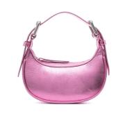 Soho Mini Metallic Lambskin Schoudertas By FAR , Pink , Dames