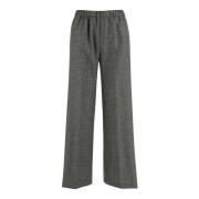 Luxe Geruite Broek van Wolmix Aspesi , Gray , Dames