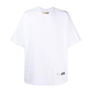 Witte T-Shirt met Giro Print Incotex , White , Heren