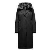 Belted Coats BomBoogie , Black , Dames