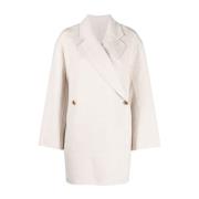 Jas met enkele rij knopen By Herenne Birger , Beige , Dames