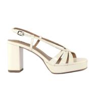 Witte Vitello Sandaal - Verhoog je stijl Bibi Lou , White , Dames