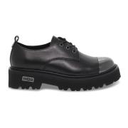 Zwarte leren platte schoen voor dames Cult , Black , Dames