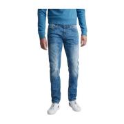 Stretch Slub Denim Slim-fit Jeans PME Legend , Blue , Heren