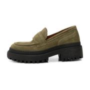 Chunky Loafers Shoe the Bear , Green , Dames