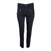 Marine Celona Broek met Ritsdetails 2-Biz , Blue , Dames