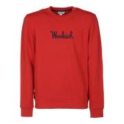 Essential Ronde Hals Sweatshirt voor Heren Woolrich , Red , Heren