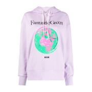 Gezellige Sudadera Hoodie voor Vrouwen Msgm , Purple , Dames