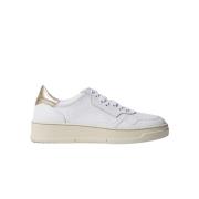 Handgemaakte lage sneakers met vintage-look Scarosso , White , Dames