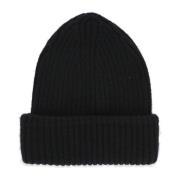 Zwarte Cashmere Beanie Hoed voor Vrouwen Avant Toi , Black , Dames