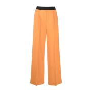 Stijlvolle Wijde Broeken Upgrade Collectie Msgm , Orange , Dames