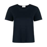 Blauwe Gebreide Ronde-Hals T-Shirt P.a.r.o.s.h. , Blue , Dames