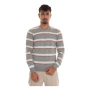 Rondgebreide Pullover Gran Sasso , Gray , Heren