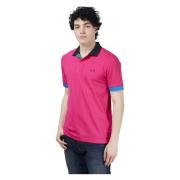 Fuchsia Polo Shirt Collectie voor Heren Sun68 , Purple , Heren