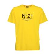 T-Shirt N21 , Yellow , Heren