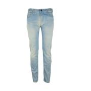 Blauwe Viscose Jeans & Broek, Gemaakt in Italië Jacob Cohën , Blue , D...