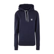 Gray Fox Head Patch Classic Hoodie Maison Kitsuné , Blue , Dames