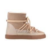 Beige Leren Classic Sneaker Winterlaarzen Inuikii , Beige , Dames