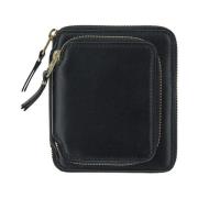 Black Outer Pocket Leather Wallet Comme des Garçons , Black , Unisex