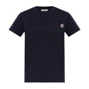 Logo T-shirt Moncler , Blue , Dames