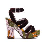 Power-Printed Medal Wedge Sandalen La DoubleJ , Multicolor , Dames