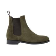 Groene Suede Chelsea Laarzen Scarosso , Green , Dames