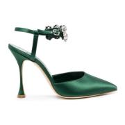 High Heel Sandals Manolo Blahnik , Green , Dames