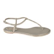 Flat Sandals René Caovilla , Gray , Dames