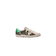 Lage Sneakers met Glitter Animal Print Philippe Model , Brown , Dames