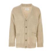 Luxe Gebreide Cardigan voor Heren Maison Margiela , Beige , Heren