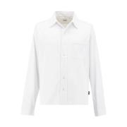 Kliek Wit Katoenen Overhemd Aspesi , White , Heren