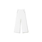 Wijde broekspijpen Twinset , White , Dames